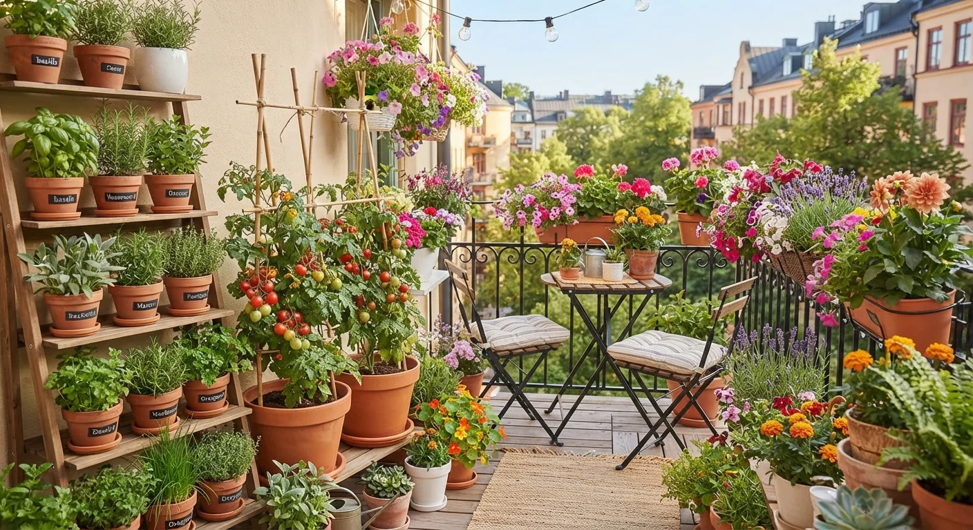 Container Gardening on a Balcony or Patio