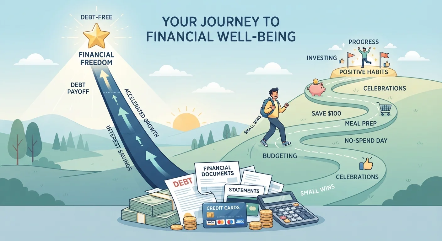 Two diverging paths representing the debt avalanche and debt snowball repayment strategies